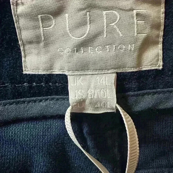 PURE Collection Washed Velvet Jean in Midnight sz 14L - Picture 5 of 6